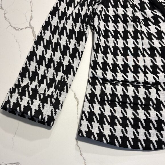 Catherine Malandrino Women's Black White Houndstooth Knit Blazer Jacket SZ Small - Picture 5 of 16